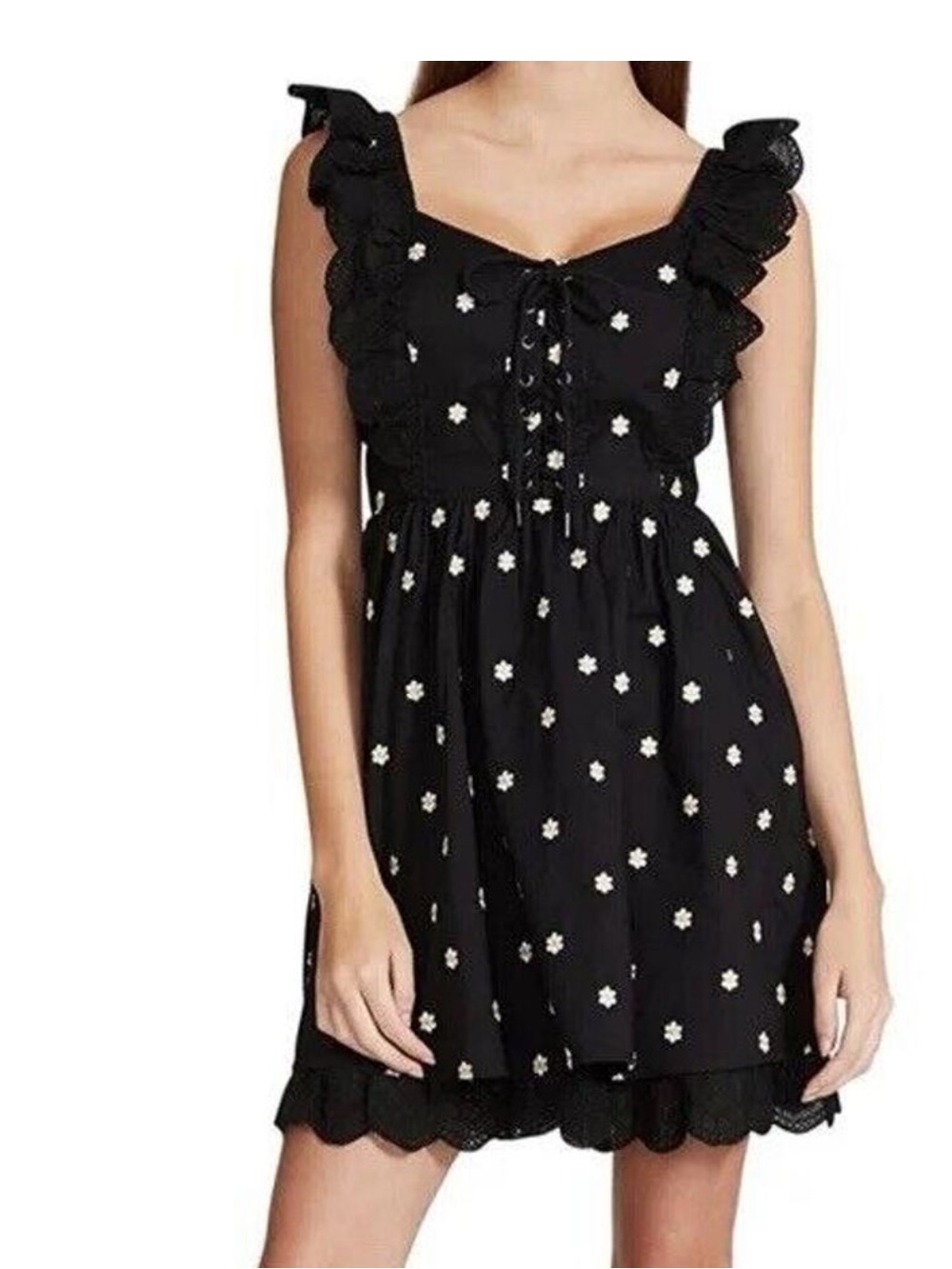 Betsey Johnson Black Dress with Pink Label Detail
